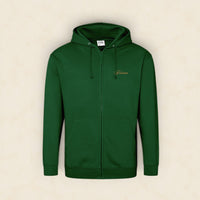 Full Zip Hoodie - Gold Embroidered Logo