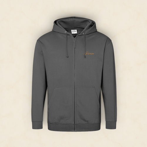 Zipped Hoodie - Gold Logo