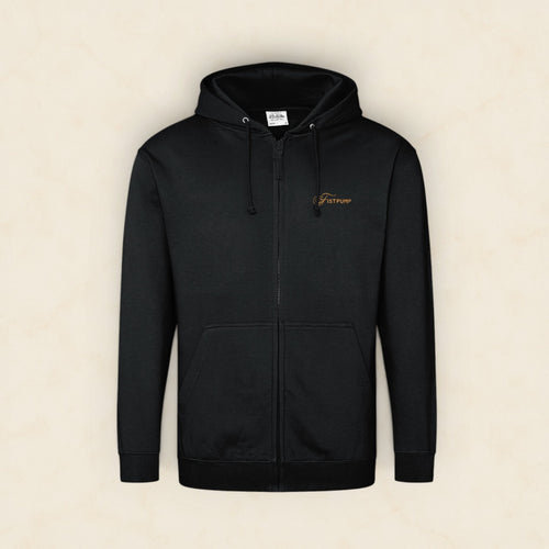 Zipped Hoodie - Gold Logo