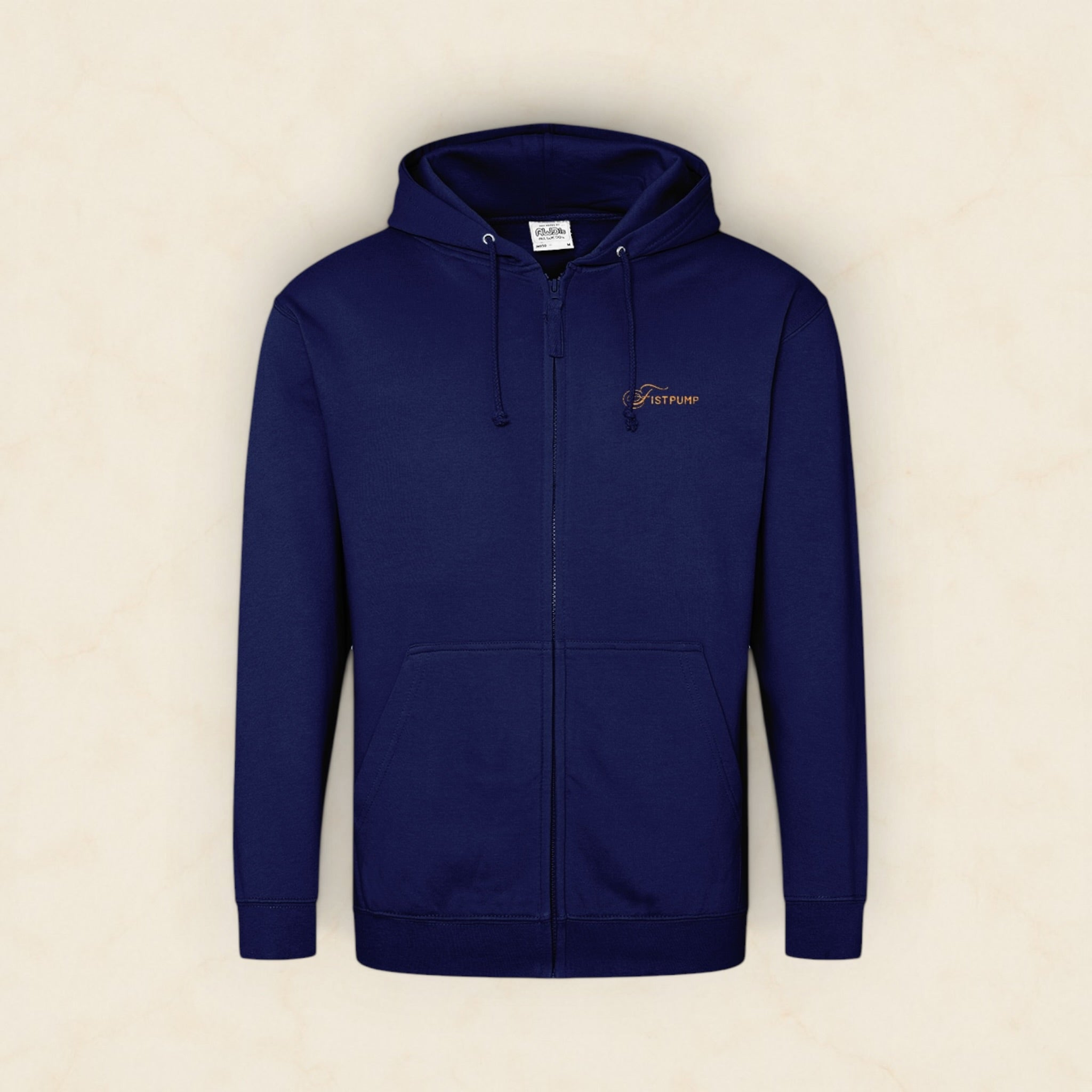Zipped Hoodie - Gold Logo