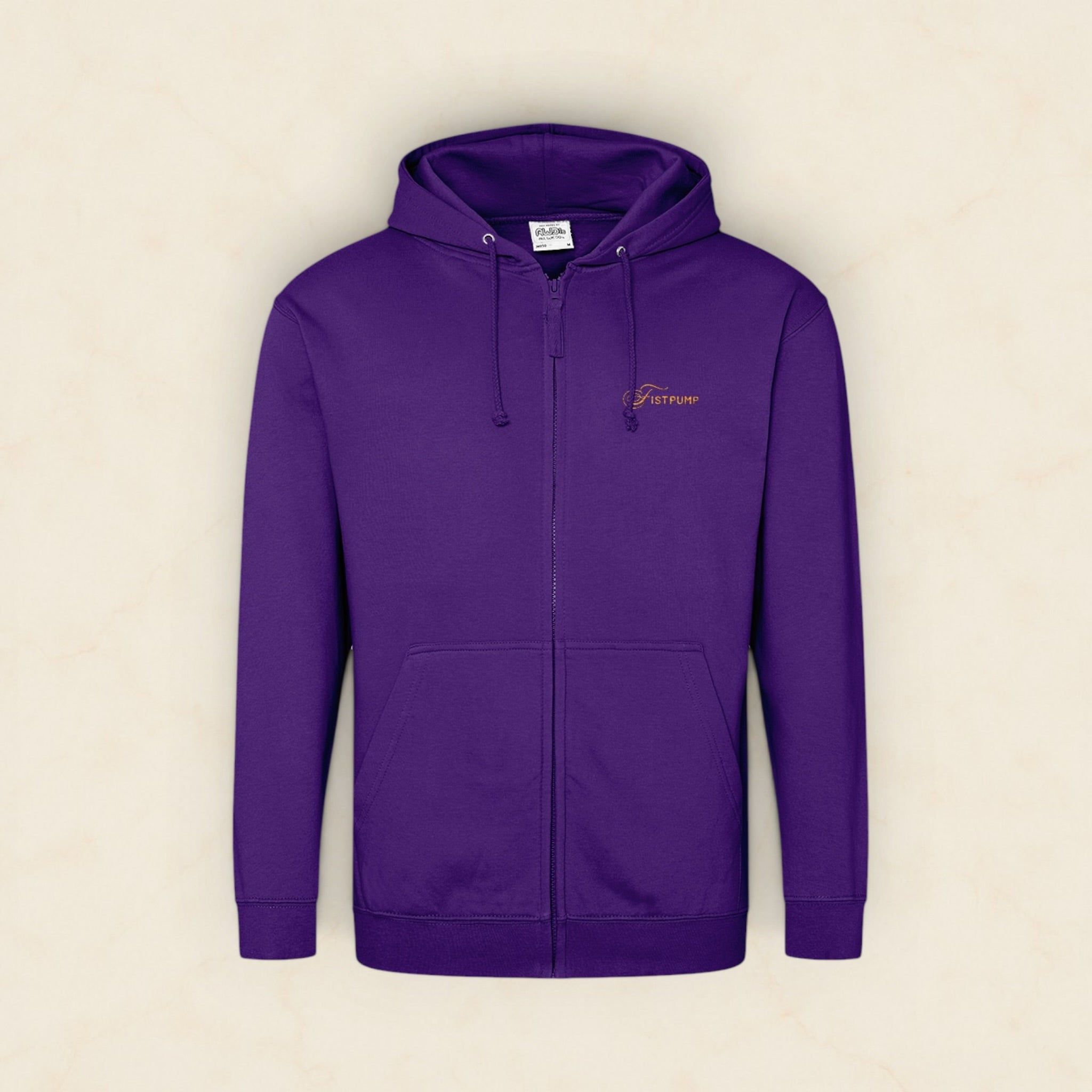 Zipped Hoodie - Gold Logo