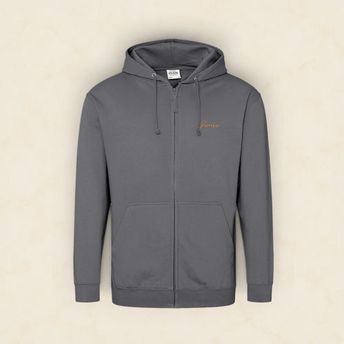 Zipped Hoodie - Gold Logo