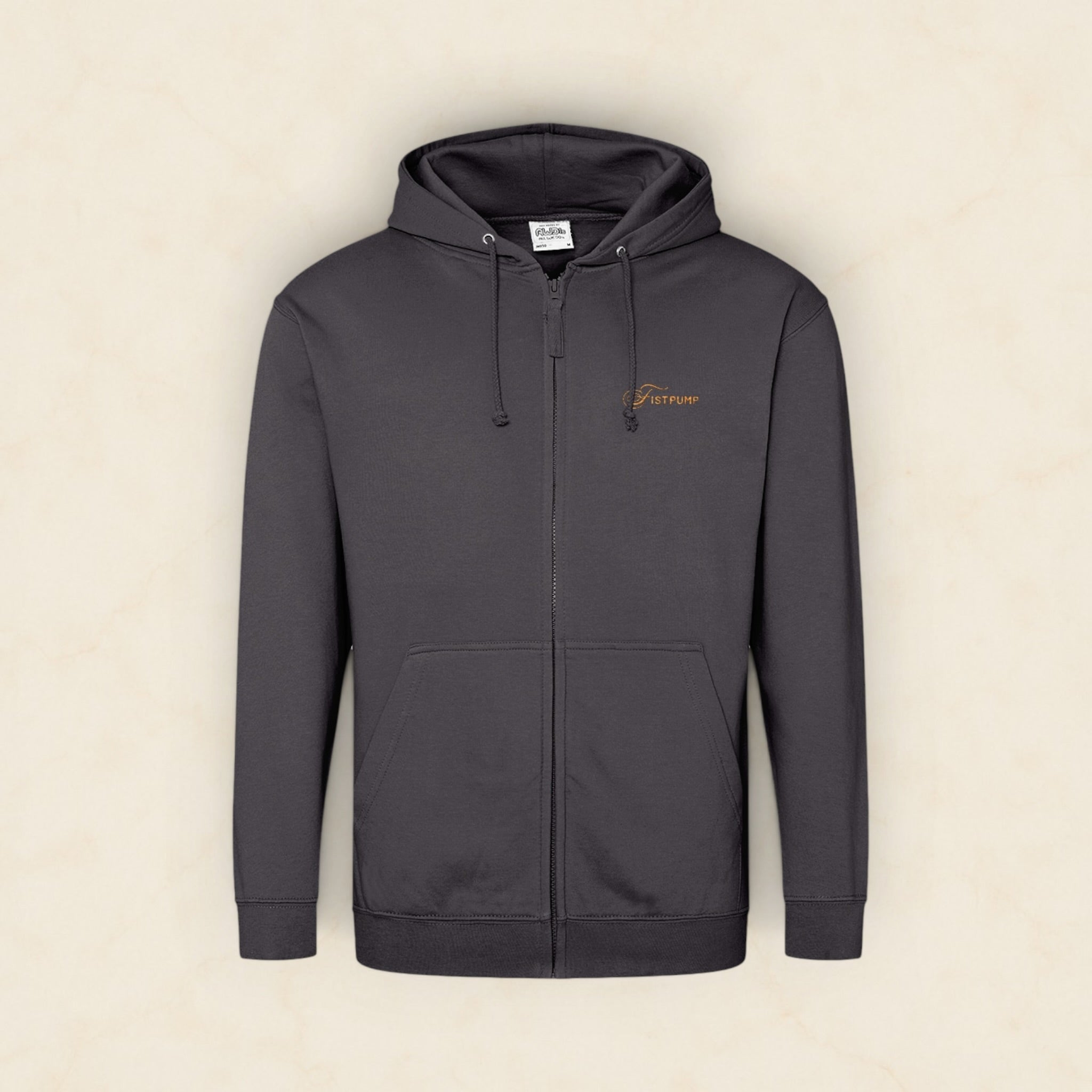 Zipped Hoodie - Gold Logo